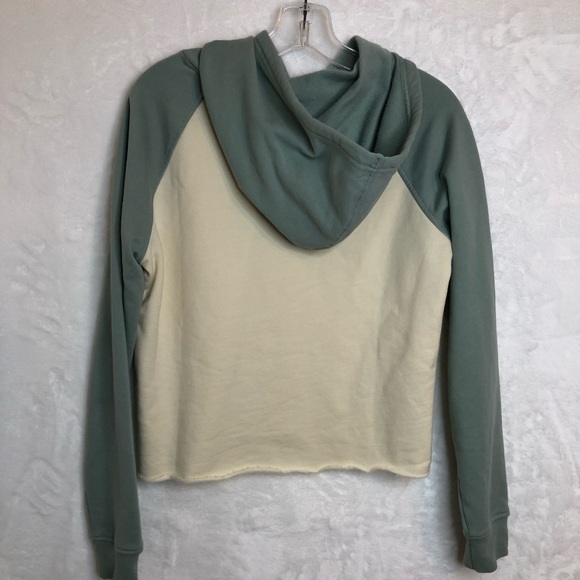 Hurley Cropped Hooded Sweatshirt with Palm Trees, Size S - Picture 2 of 9